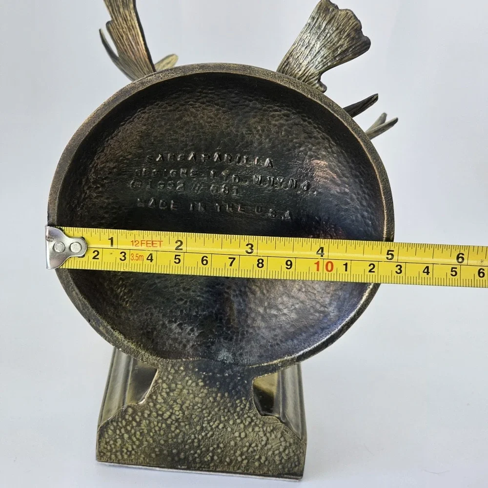 Bookend Frank Sarsaparilla Brass 1992 Moose & Globe Vintage Collectible Bookend